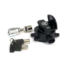 11-up ignition switch, side hinge type. Black - 11-15 FXST; 11-17 FLST/C/F/N, FLS/S (NU)