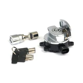 11-up ignition switch, side hinge type. Chrome - 11-15 FXST; 11-17 FLST/C/F/N, FLS/S (NU)