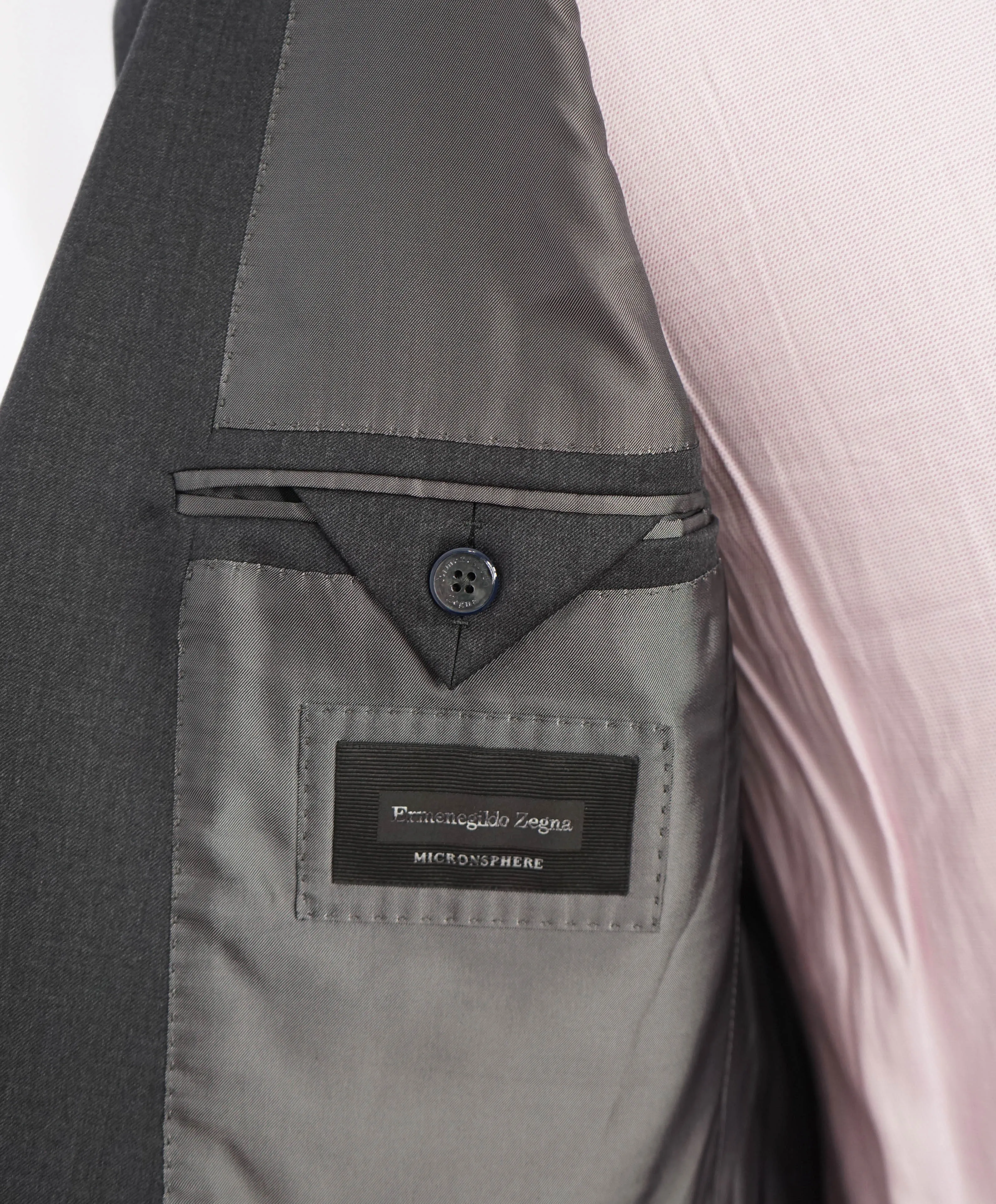 $2,695 ERMENEGILDO ZEGNA -"Micronsphere" GRAY Blazer - 42L