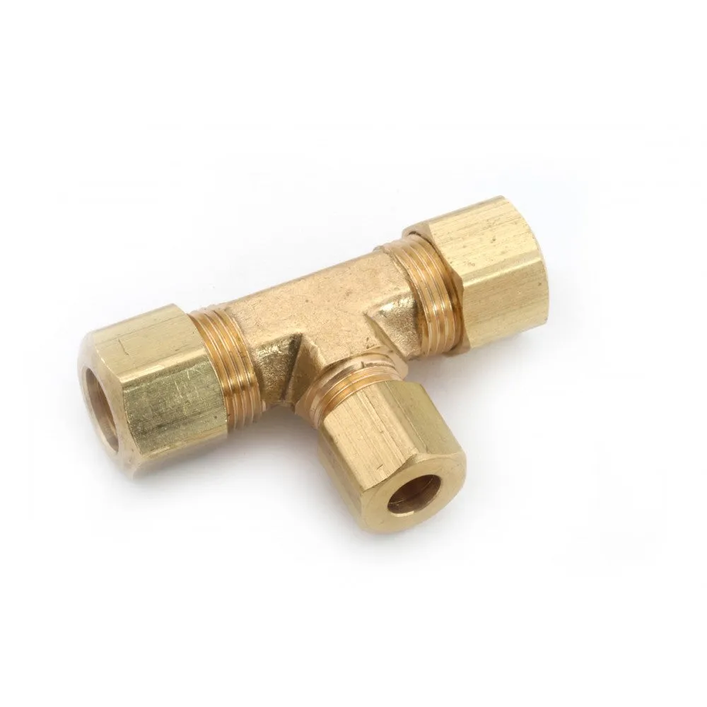 3/16  OD Brass Compression Tee