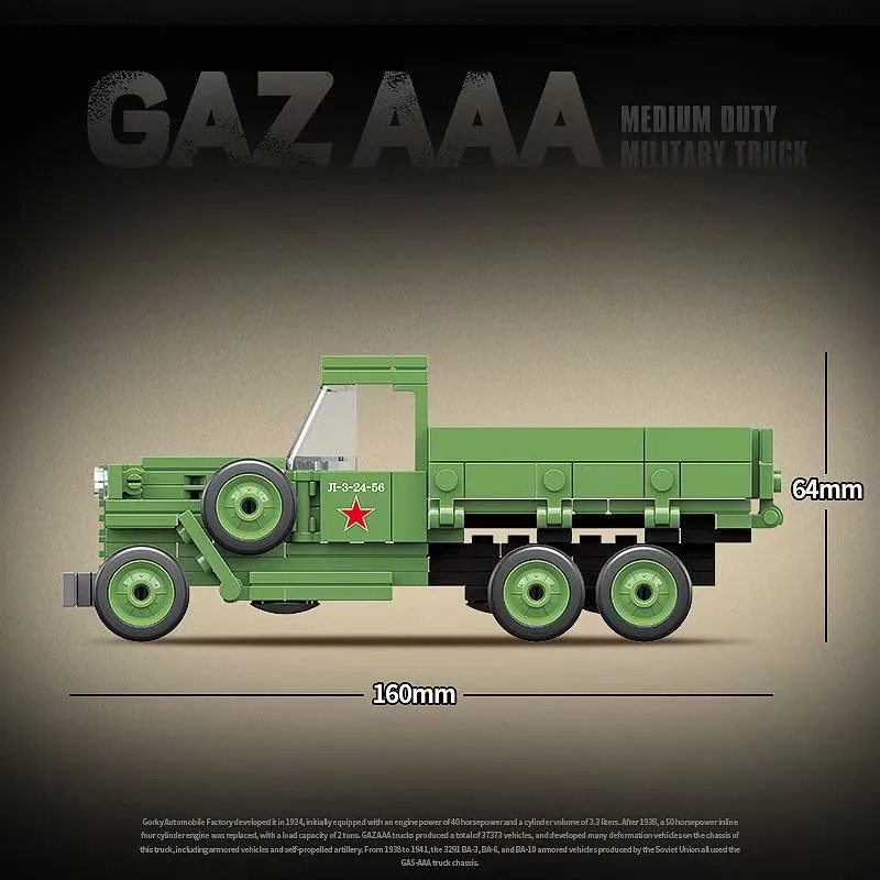 398 PCS QuanGuan 100113 Soviet UnionGAZ AAA - Medium Duty MilitaryTruck