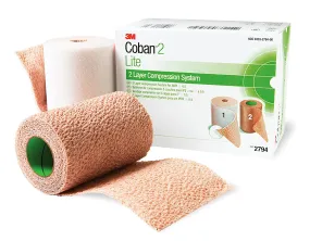 3M Coban2 Lite 2794N - 2 Layer Compression System - 4” x 2.9 yards, Box of 8 Kits