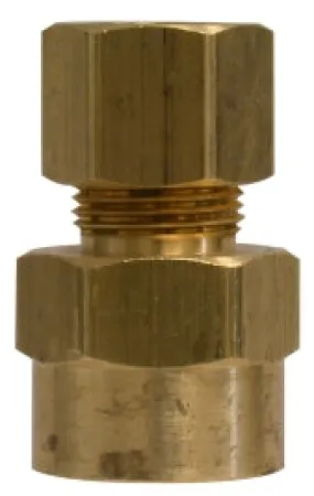 5/16" OD X 3/8" Brass Compression Female Adapter qt