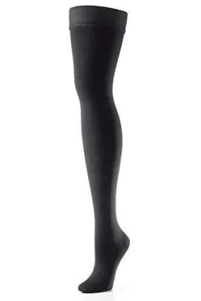 ActiLymph Class 2 Thigh Length Compression Stockings Black Large Closed Toe