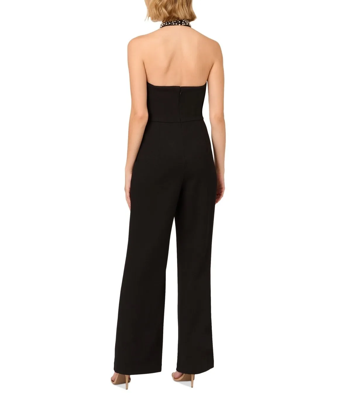 Adrianna Papell Embellished Wide-Leg Jumpsuit
