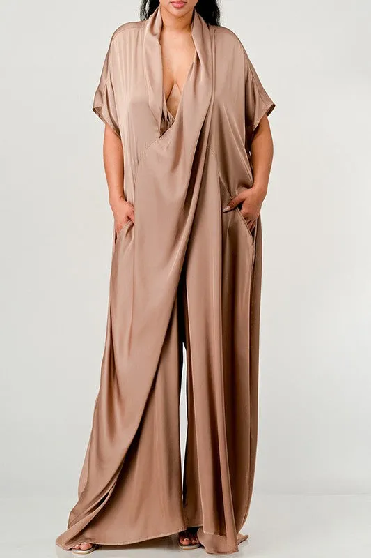 ATHINA LUXE DRAPE DOWN LOOSE FIT JUMPSUIT