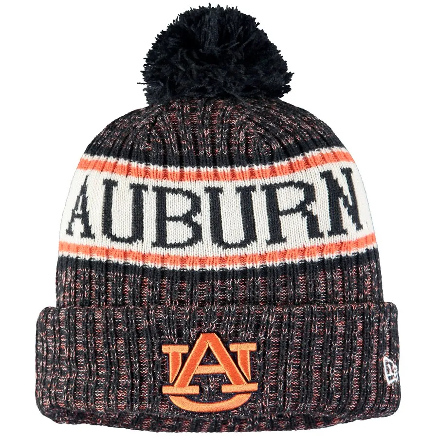 Auburn Tigers - Team Logo Sport Cuffed Knit Hat with Pom, New Era