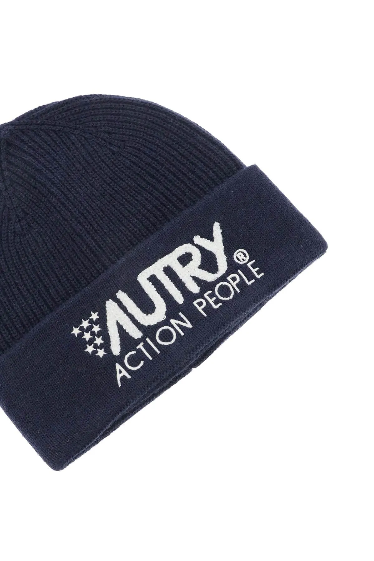 beanie hat with embroidered logo
