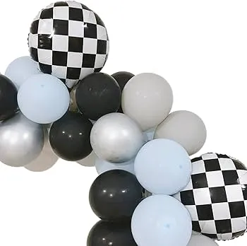 Black & White Checkered Balloon
