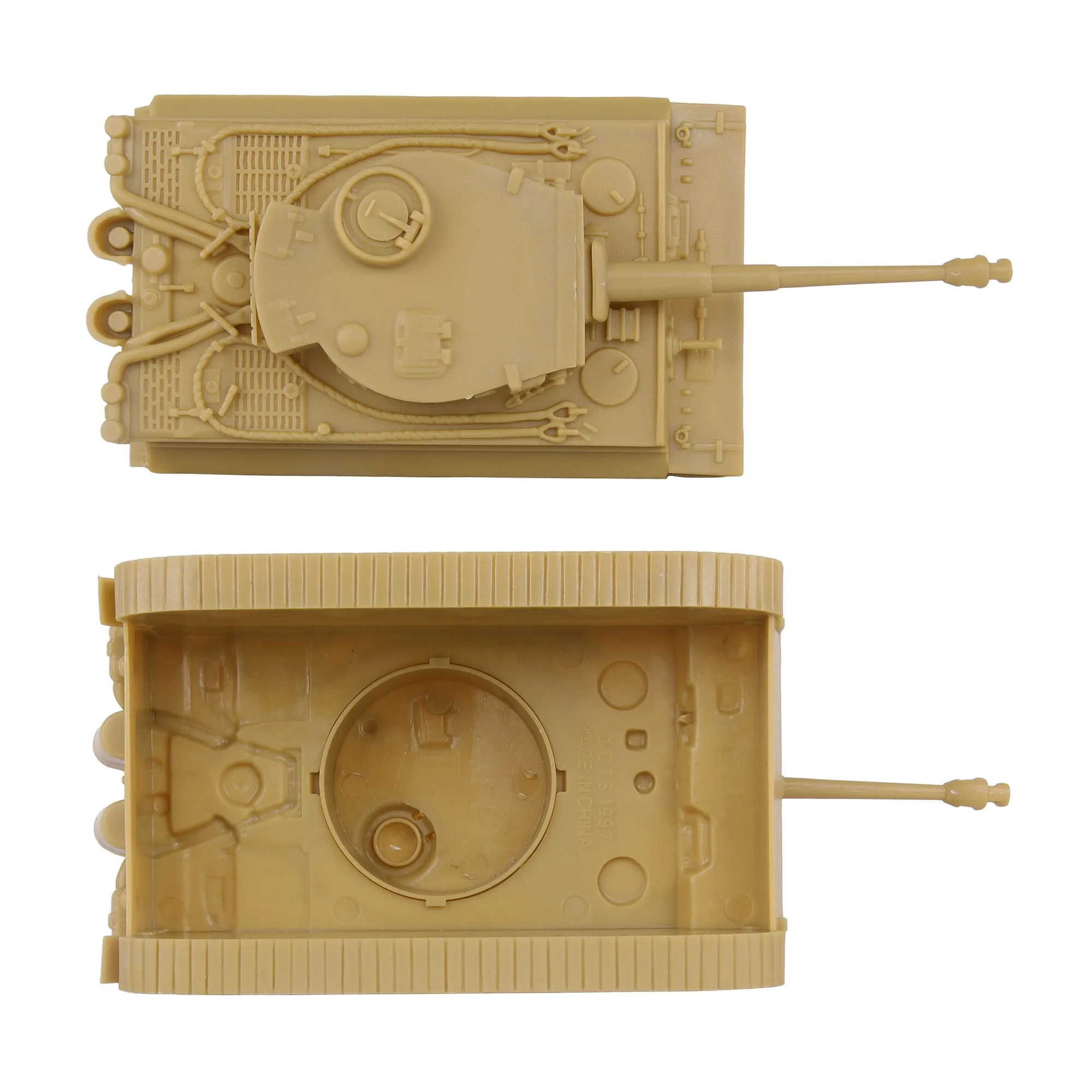 BMC CTS WW2 German Tiger I Tank - Tan 1:38 Plastic Army Men Military Vehicle