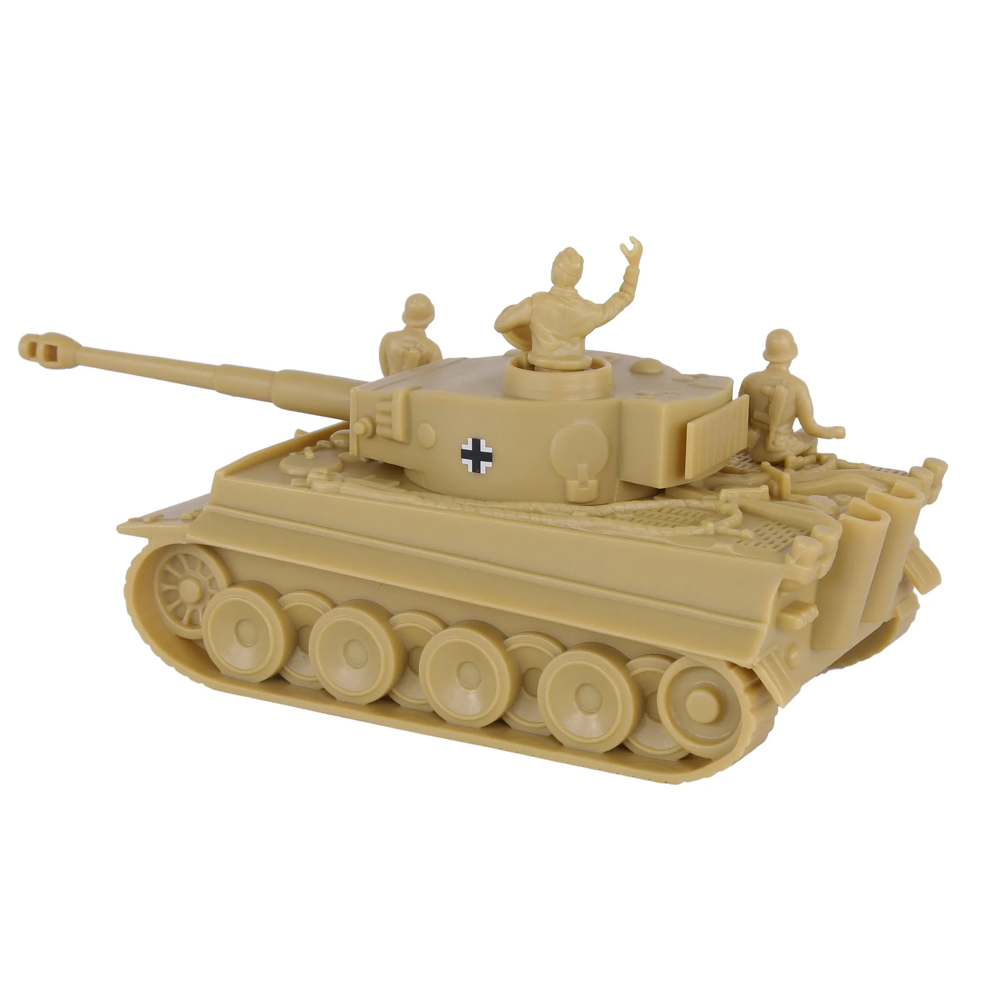 BMC CTS WW2 German Tiger I Tank - Tan 1:38 Plastic Army Men Military Vehicle