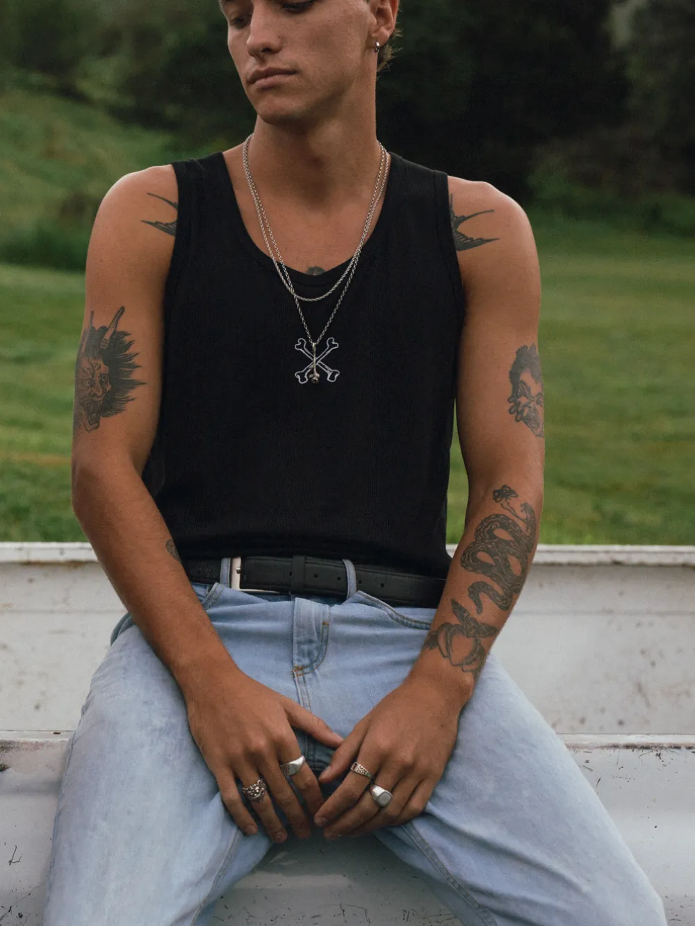 Bones Club Tank - Vintage Black