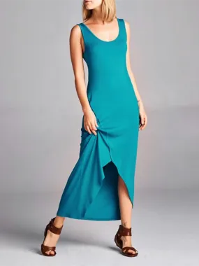 Britney High-Low Tank Dress - Emerald