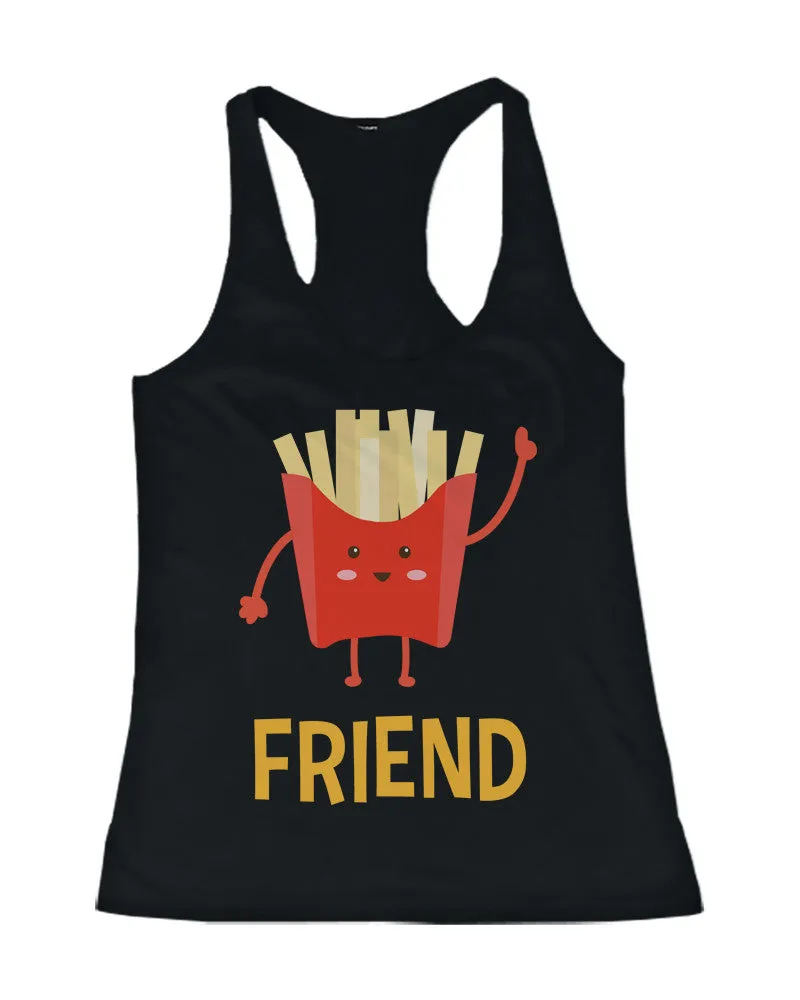 Burger and Fries BFF Tank Tops Best Friend Matching Tanks Sleeveless Shirts