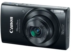 Canon PowerShot ELPH 190 IS 20 Megapixel Black Digital Camera - 1084C001
