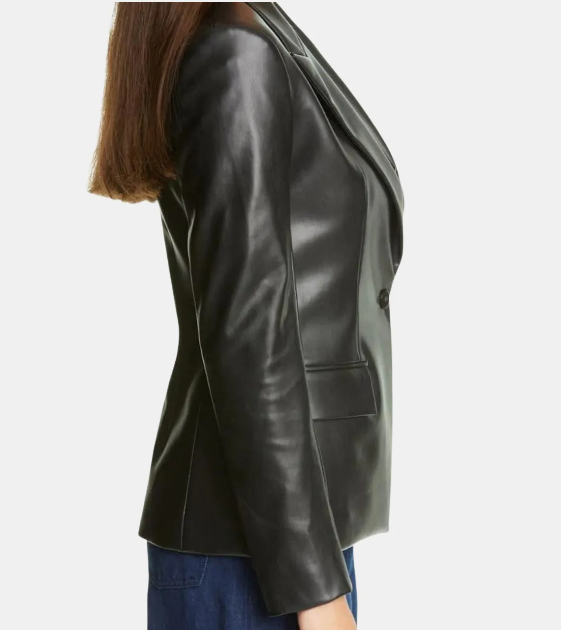 Celine Women's Black Leather Blazer