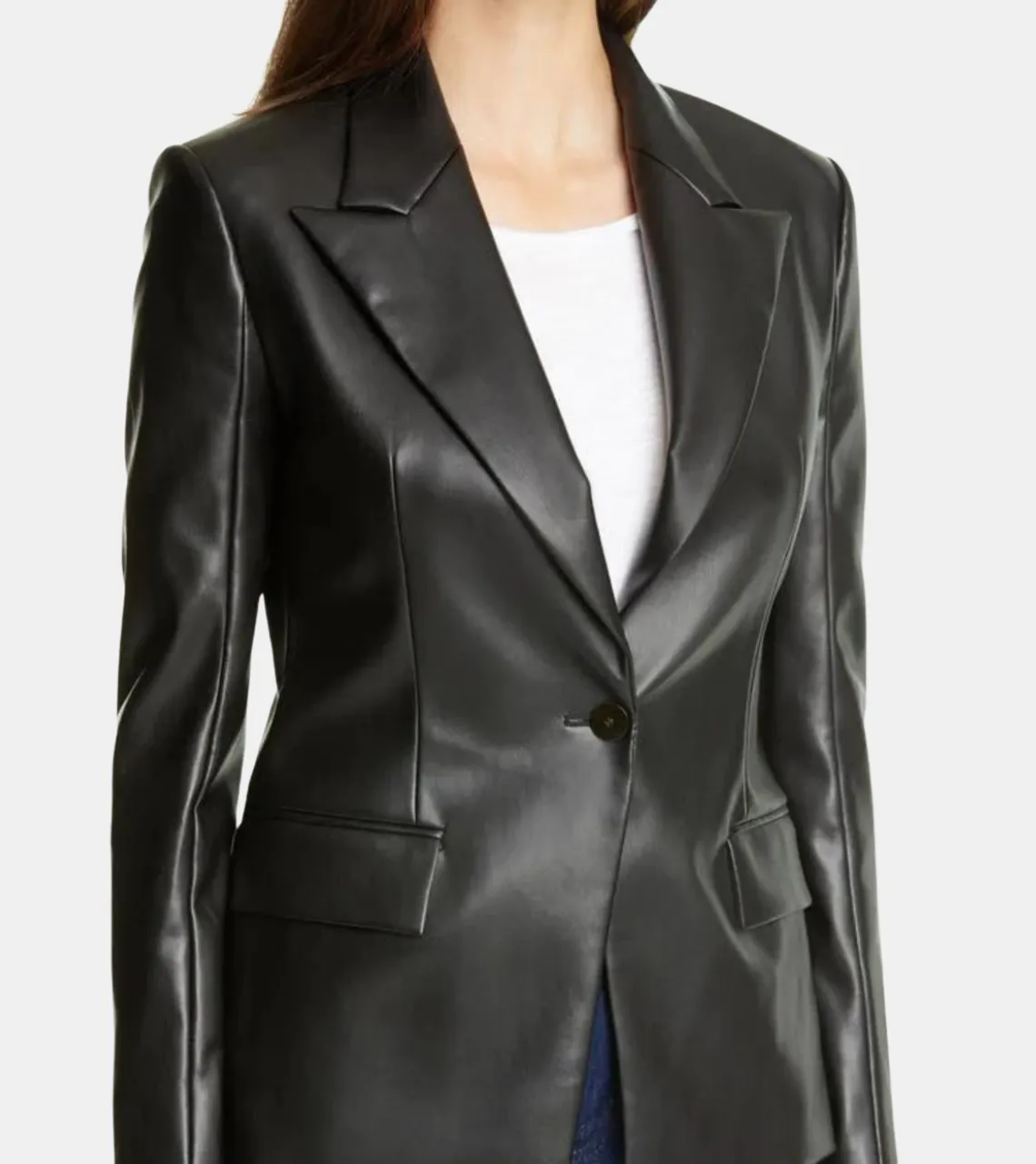 Celine Women's Black Leather Blazer