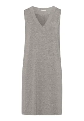 Champagne V-Neck Tank Nightgown | Grey Melange 76473-958