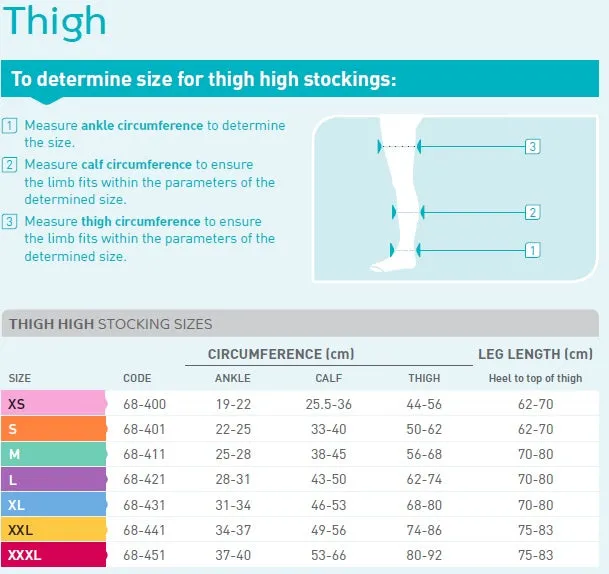 COMPRESSION STOCKINGS ANTI-EMBOLISM THIGH HIGH LARGE