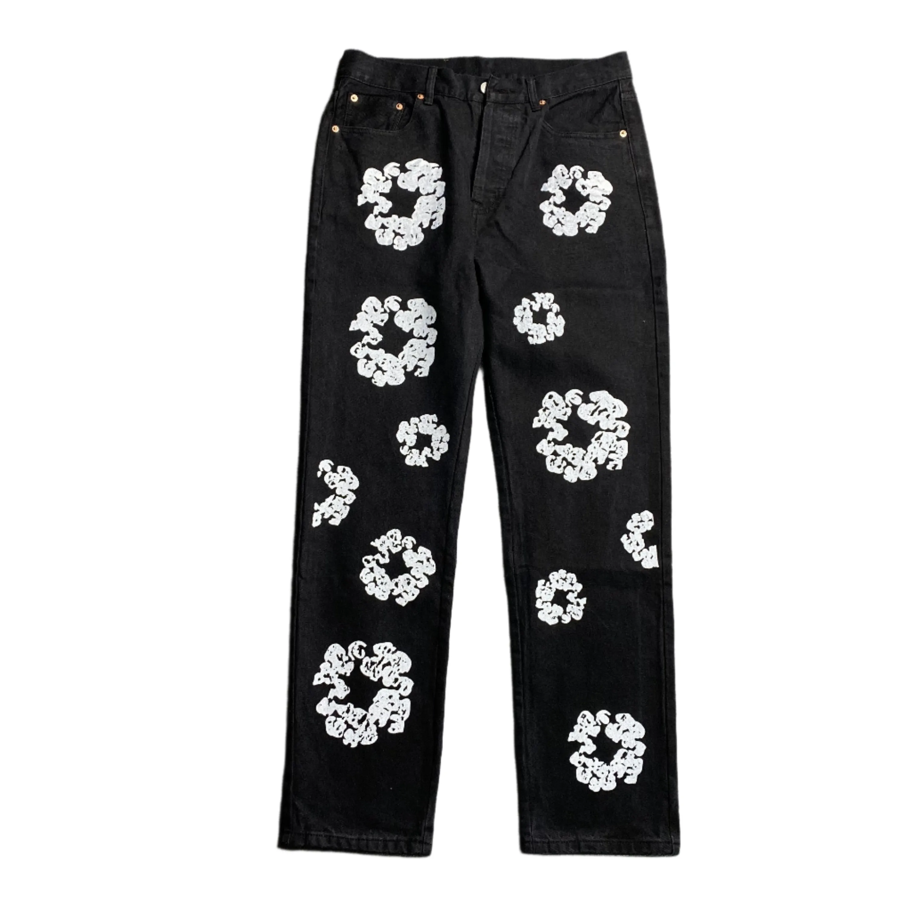 DENIM TEARS x LEVI'S COTTON WREATH JEANS BLACK