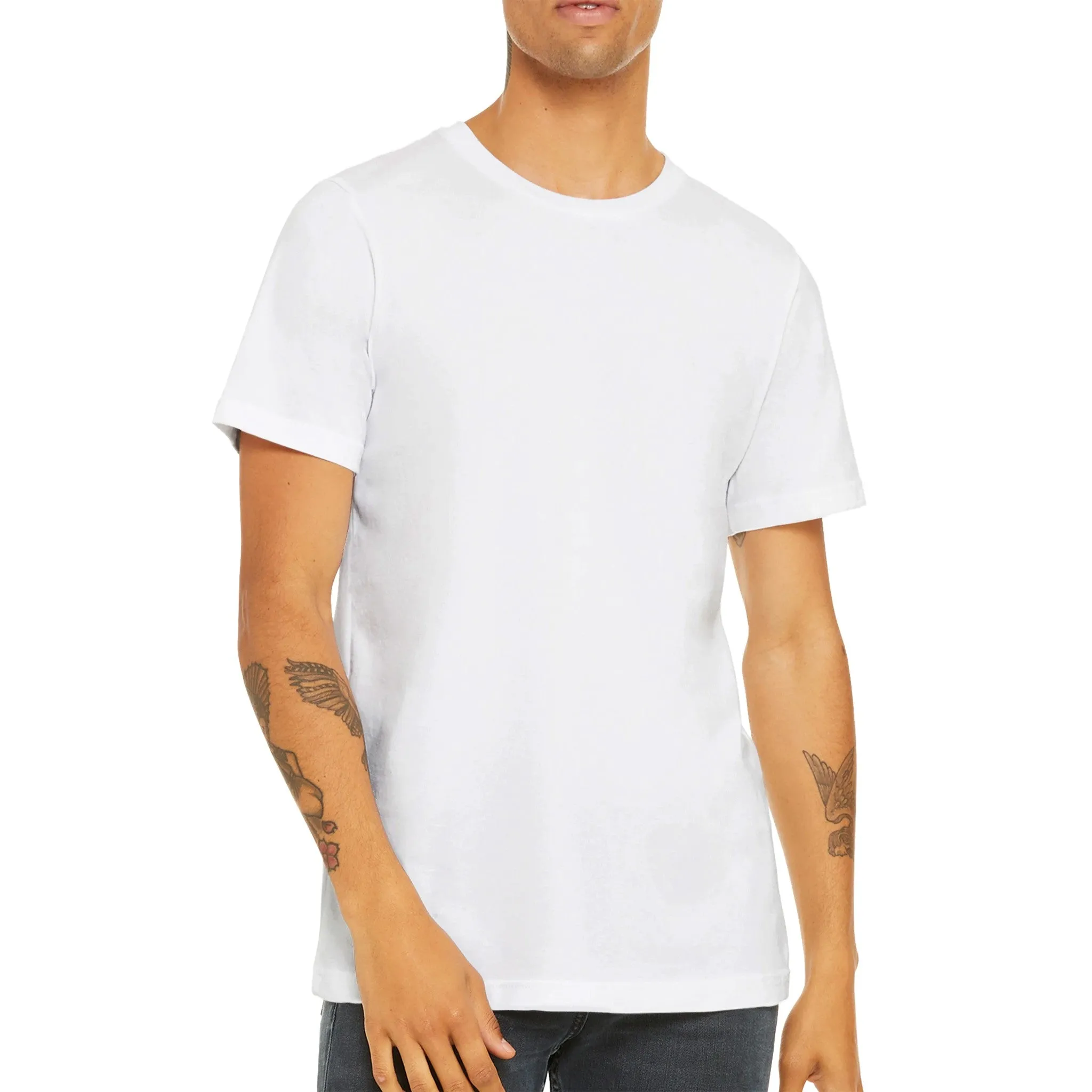 Design Selv T-shirt (eget billede eller tekst ) Premium Unisex T-shirt