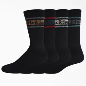 Dickies 4-Pack Skate Rugby Socks - Black/Fall Stripe (BSF)