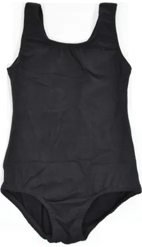 ella's tutus girls' black tank style leotard Case of 12