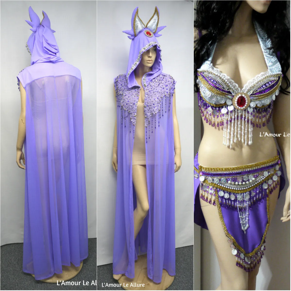 Espeon Inspired Ear Cape Robe Cosplay Dance