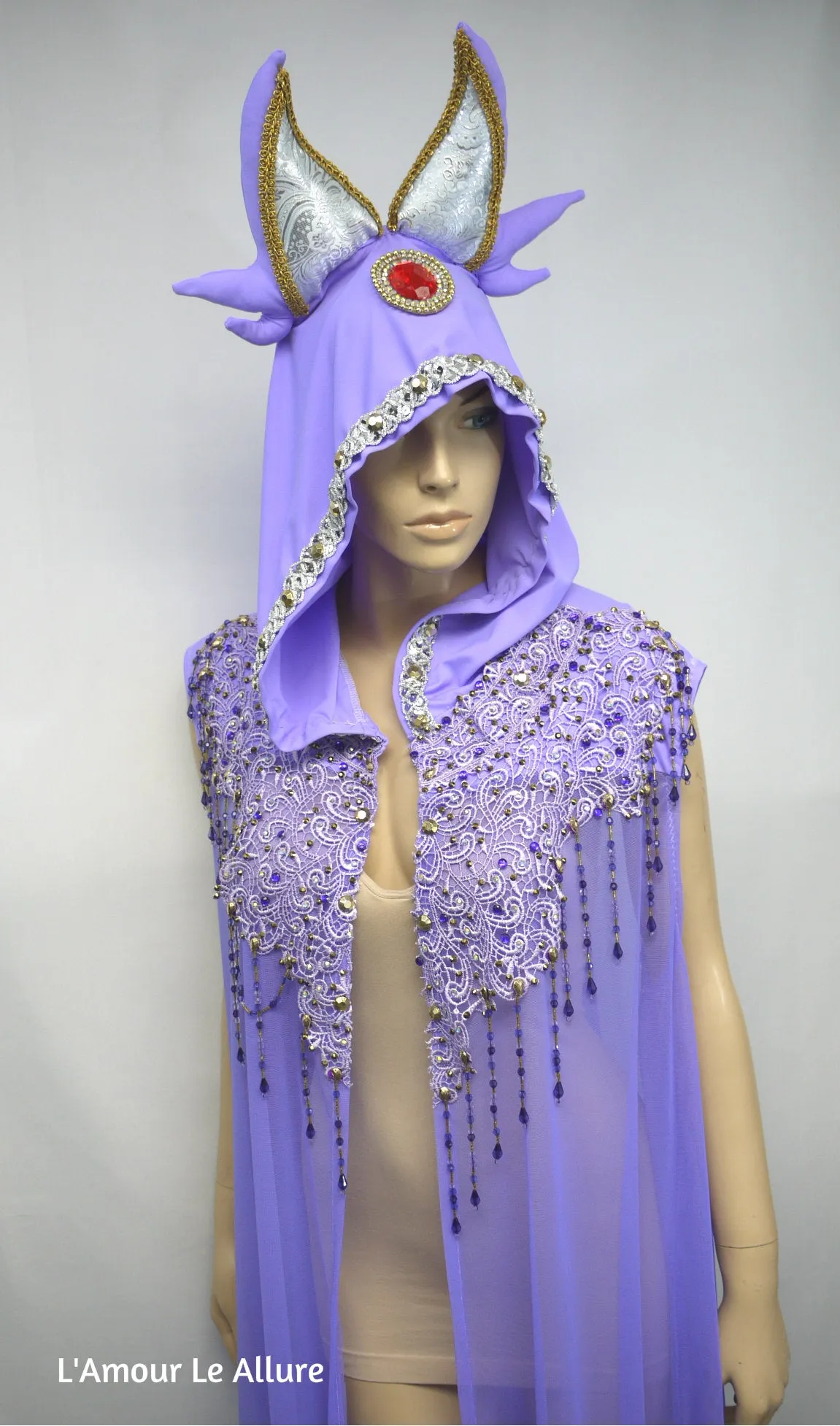Espeon Inspired Ear Cape Robe Cosplay Dance