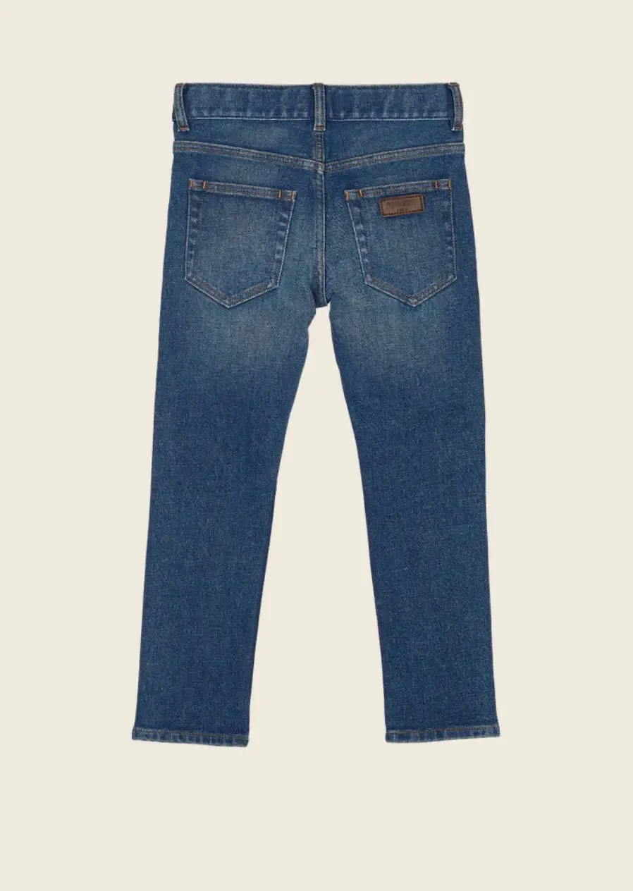 Ewan Vintage Blue Denim - 5 Pocket Comfort Fit Jeans