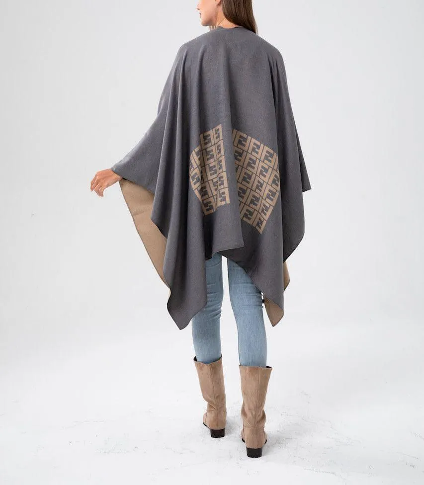 Gray Reversible Cape
