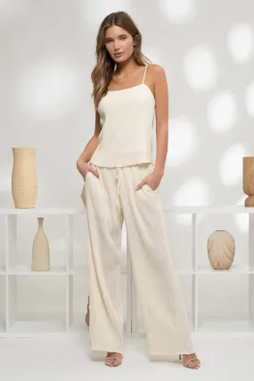 HIGH WAIST PLISSE DRESS PANTS