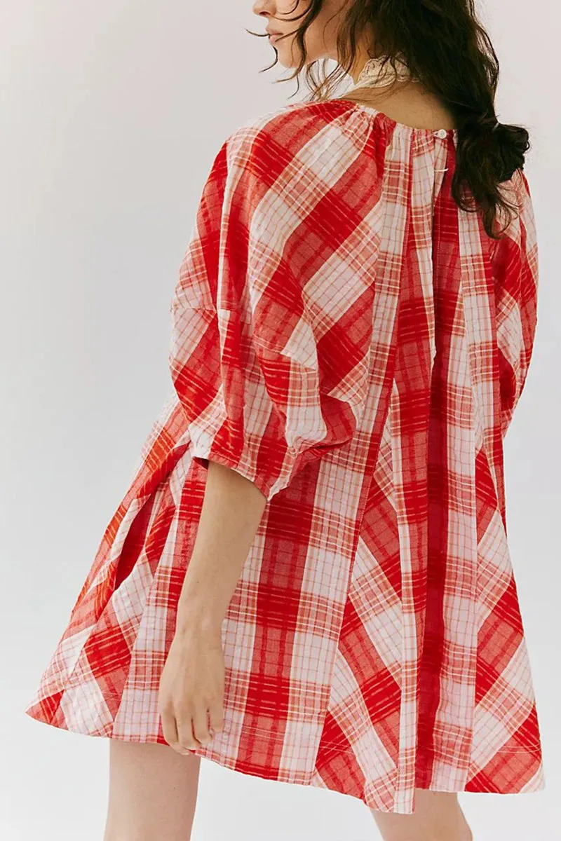 HJQ1046 Oversized Striped Mini Dress