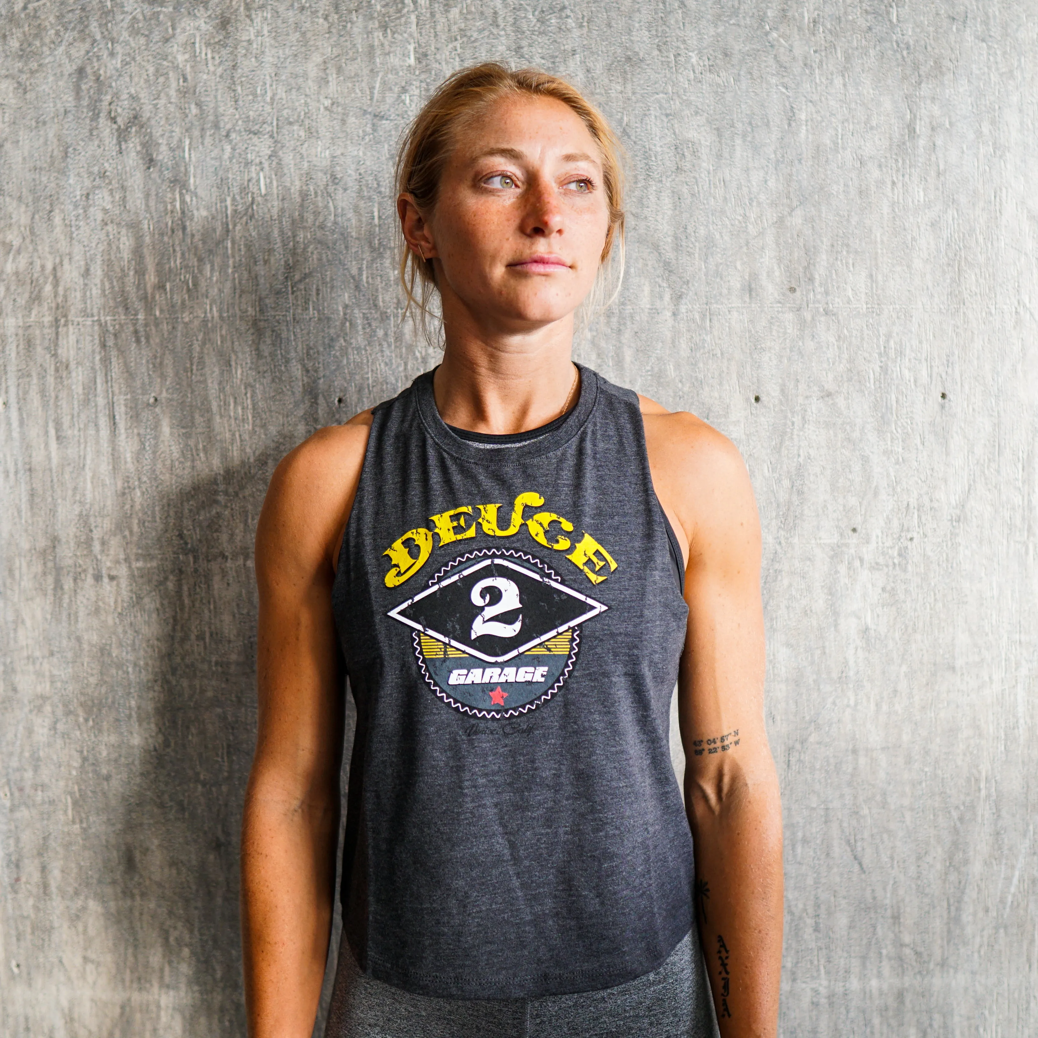 Hold The Standard Cropped Racerback tank