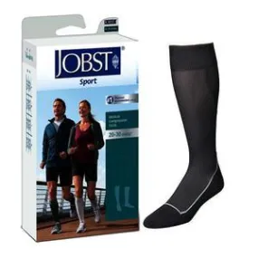 Jobst Sport Sock Knee-High, 20-30, Closed, Cool Black, Large
