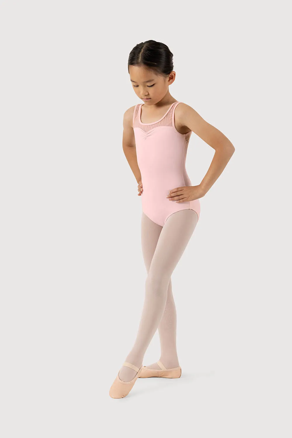 L54285G - Bloch Jamie Mesh Back Girls Tank Leotard