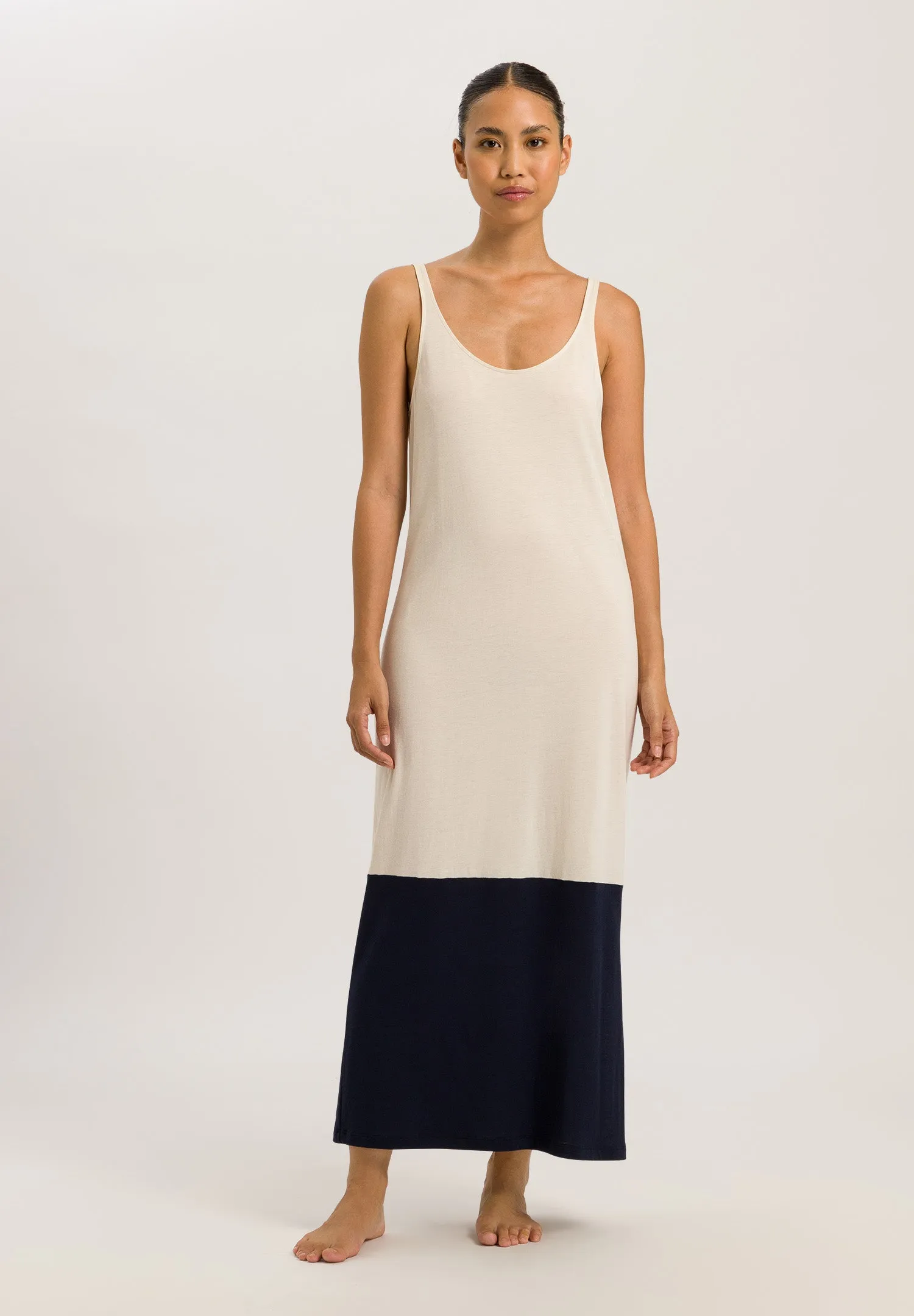 Laura Color Block Tank Nightgown | Antique White 74261-2221