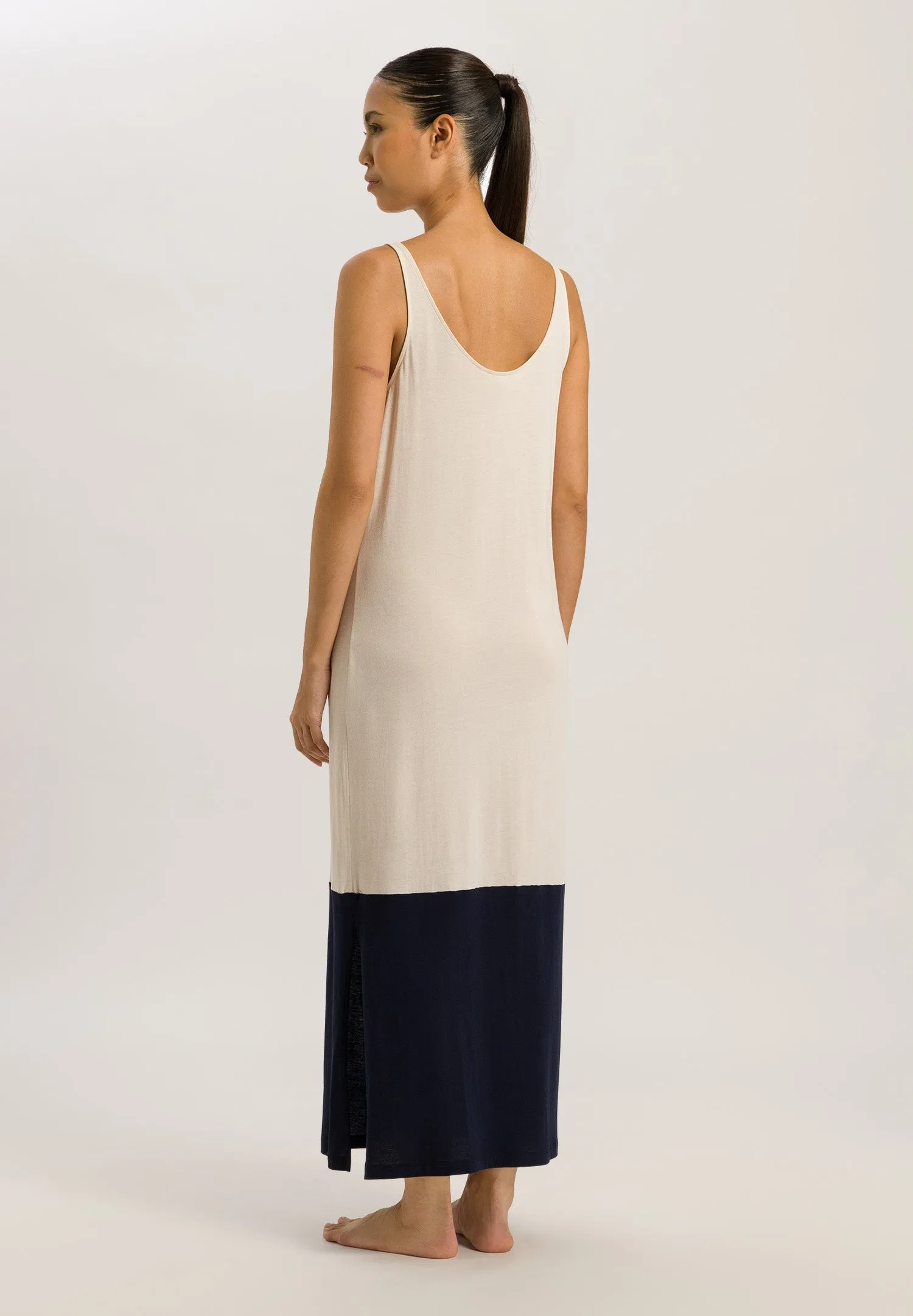 Laura Color Block Tank Nightgown | Antique White 74261-2221