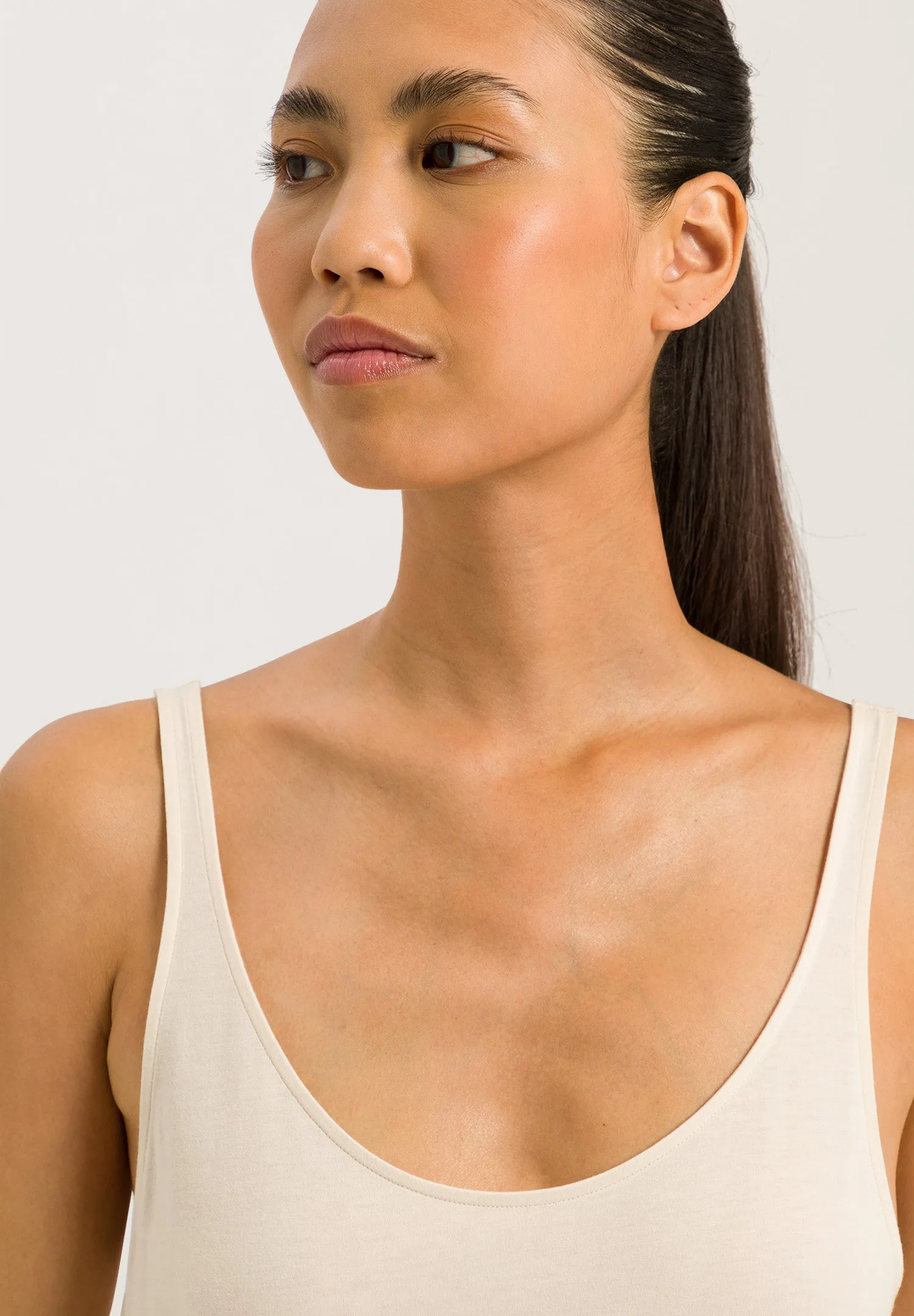 Laura Color Block Tank Nightgown | Antique White 74261-2221