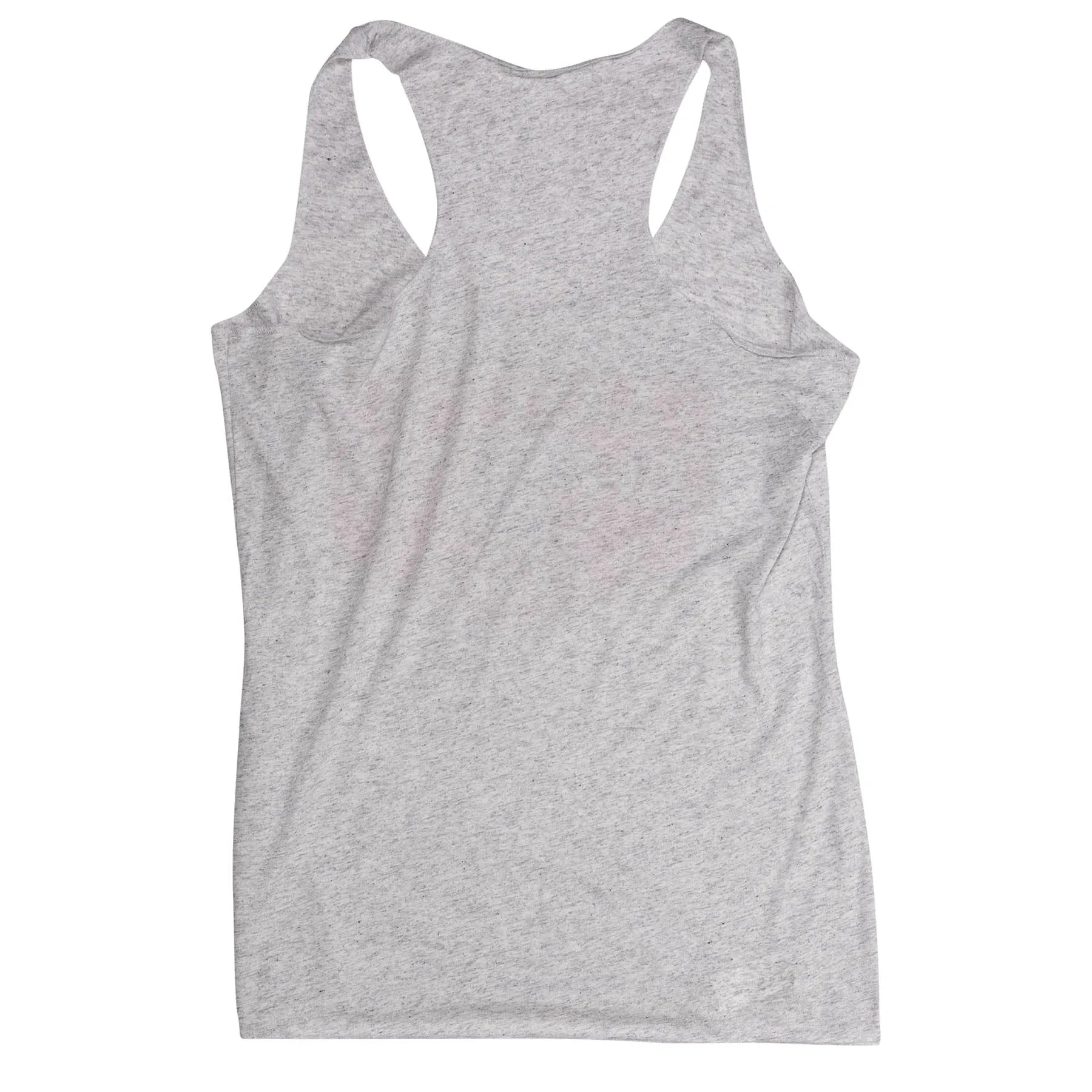 Lazy J Ranch Women's Red Ranch Logo Racerback Tank Top - White Fleck