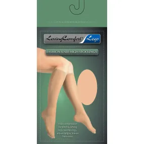 Loving Comfort® Mild Anti-Embolism Knee-High Stockings, Medium, Beige