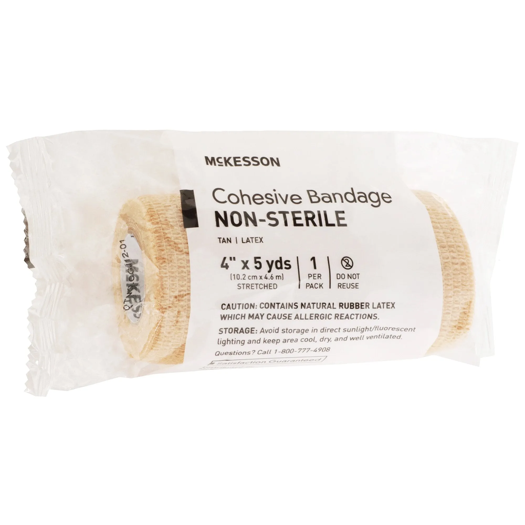 McKesson Self-adherent Closure Cohesive Bandage, 4 Inch x 5 Yard