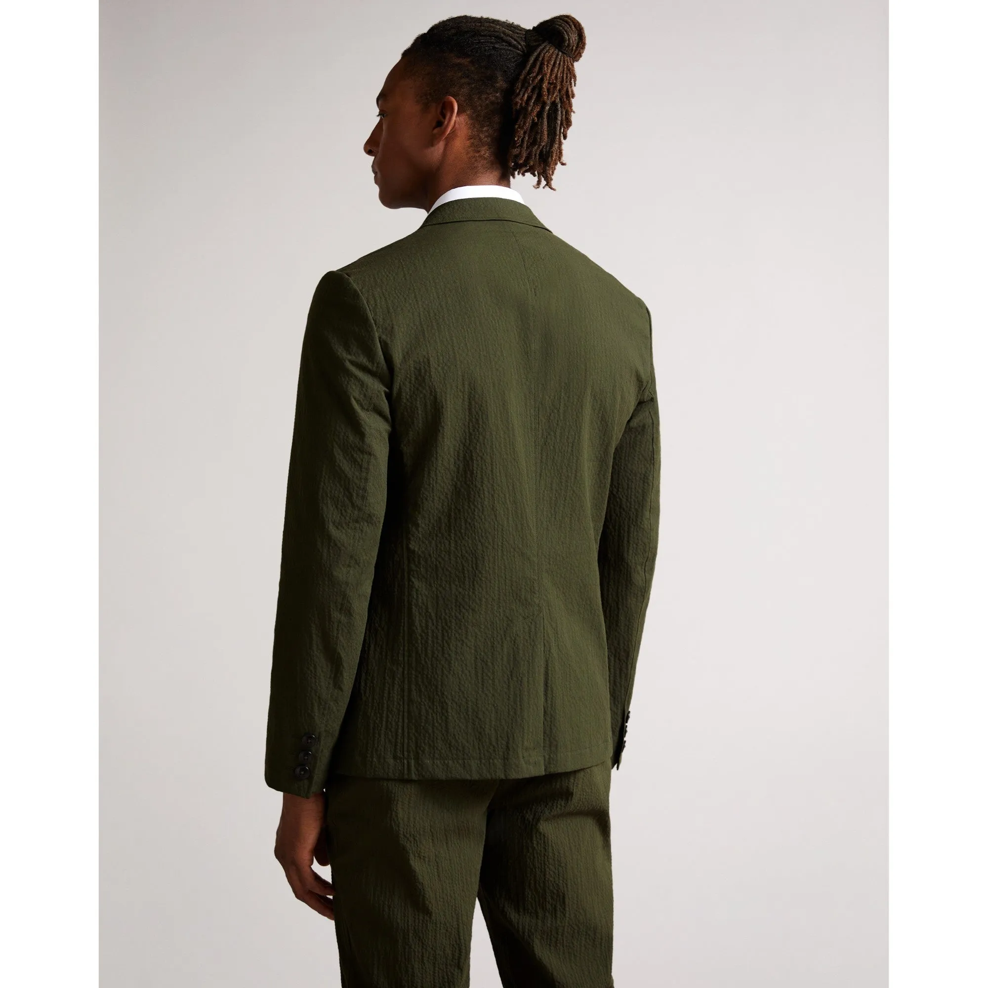 Men Mmj-Hanham-Seersucker Blazer - Khaki