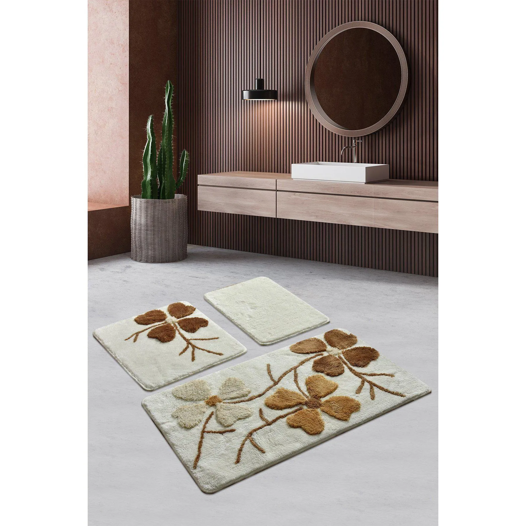 Mimoza Beige  Bath Mat