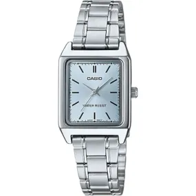 Montre Casio Tank Femme LTP-V007D-2E Gris Bleu