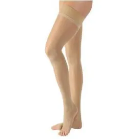 Natural Rubber Thigh-High, 30-40, Small, Average, Short, Open, Beige
