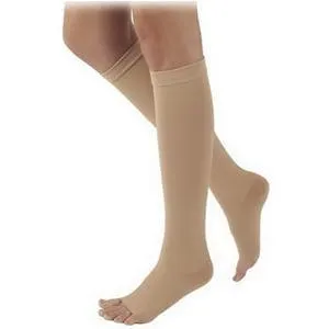 Natural Rubber Thigh-High Stockings with Grip-Top Size S4, Natural