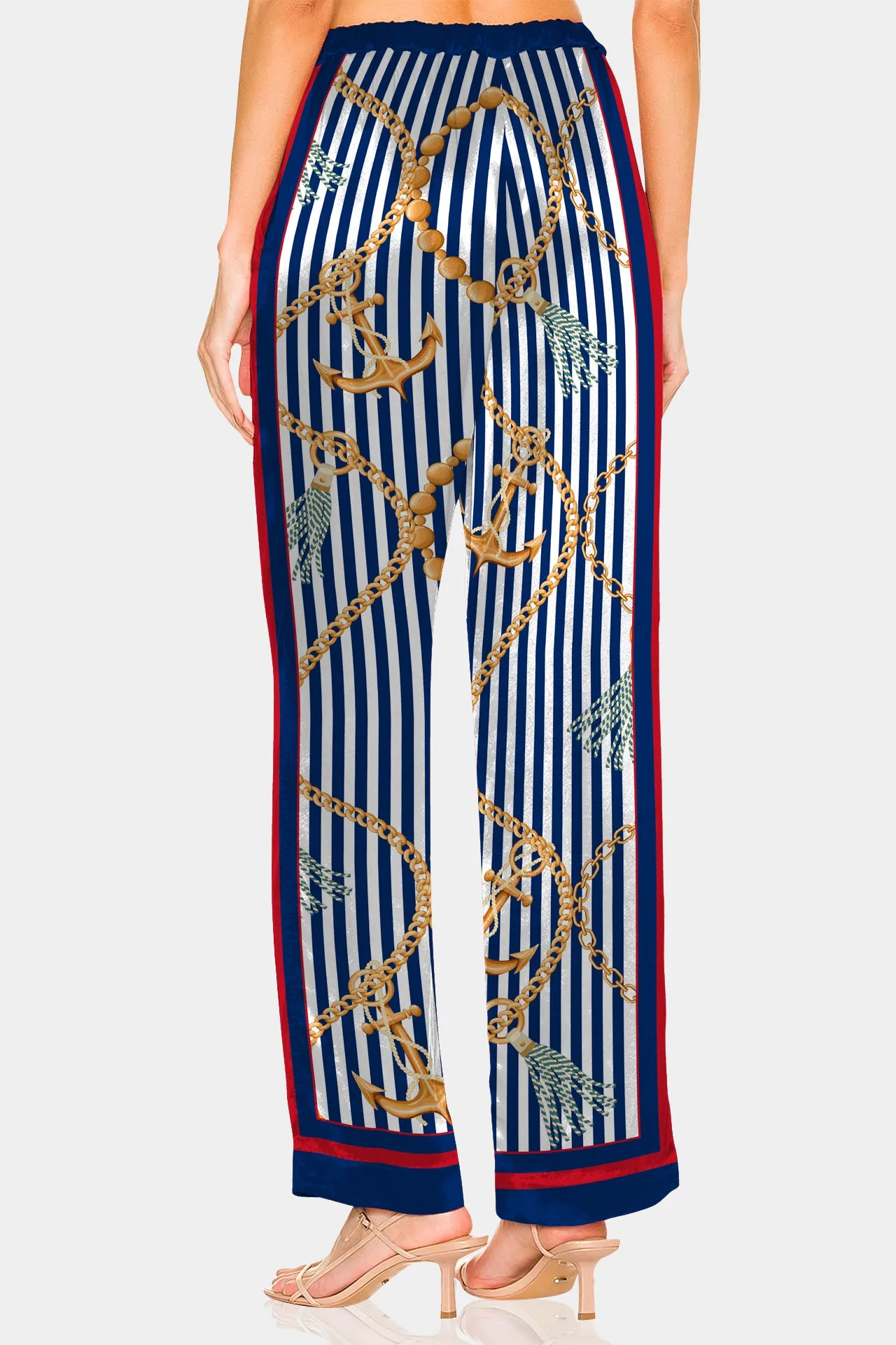 Nautical Stripe Straight Leg Pants