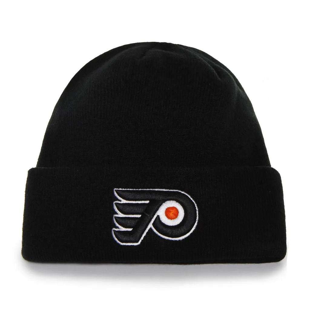 Philadelphia Flyers NHL 47 Brand Men's Black Raised Cuff Knit Beanie