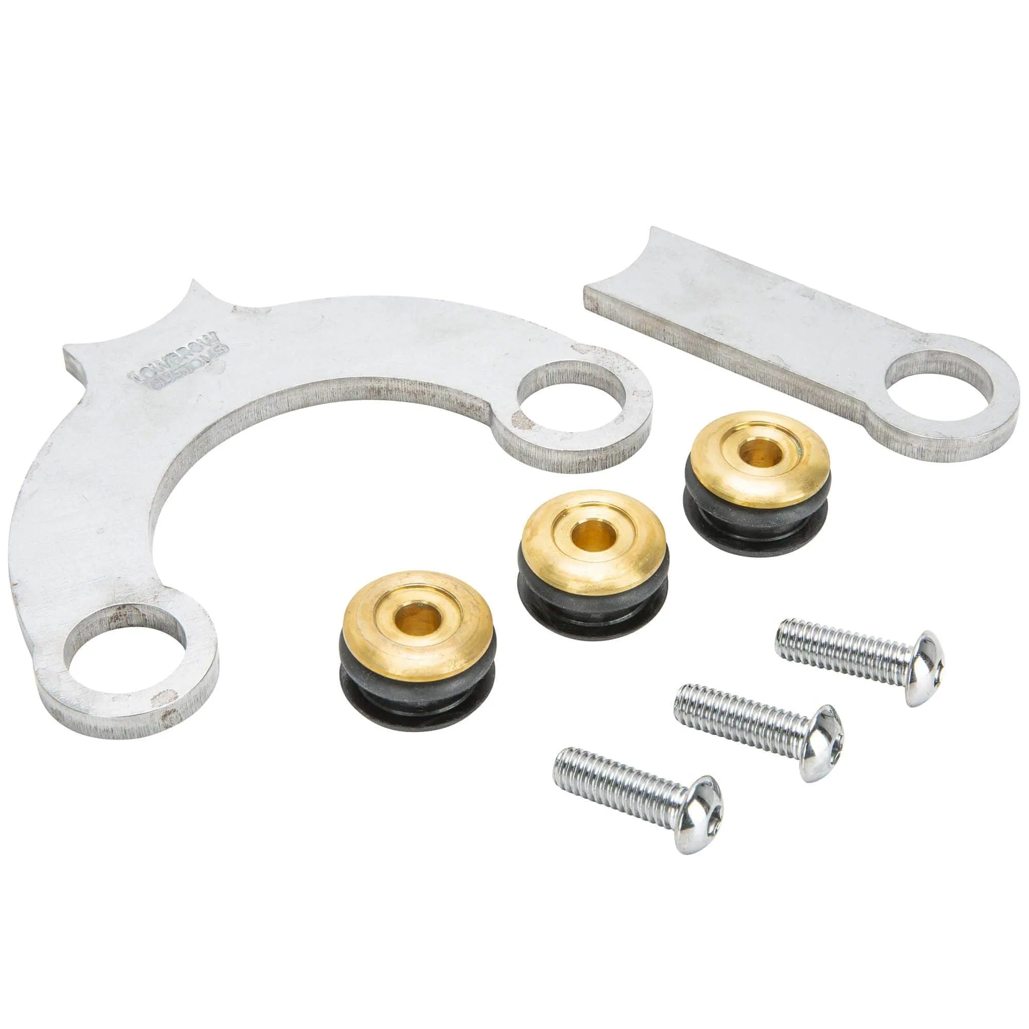 Rubber Mount Bracket Kit for Lowbrow Oil Tanks - for 500 / 650 c.c. unit Triumph Motorcycles - Brass Washers